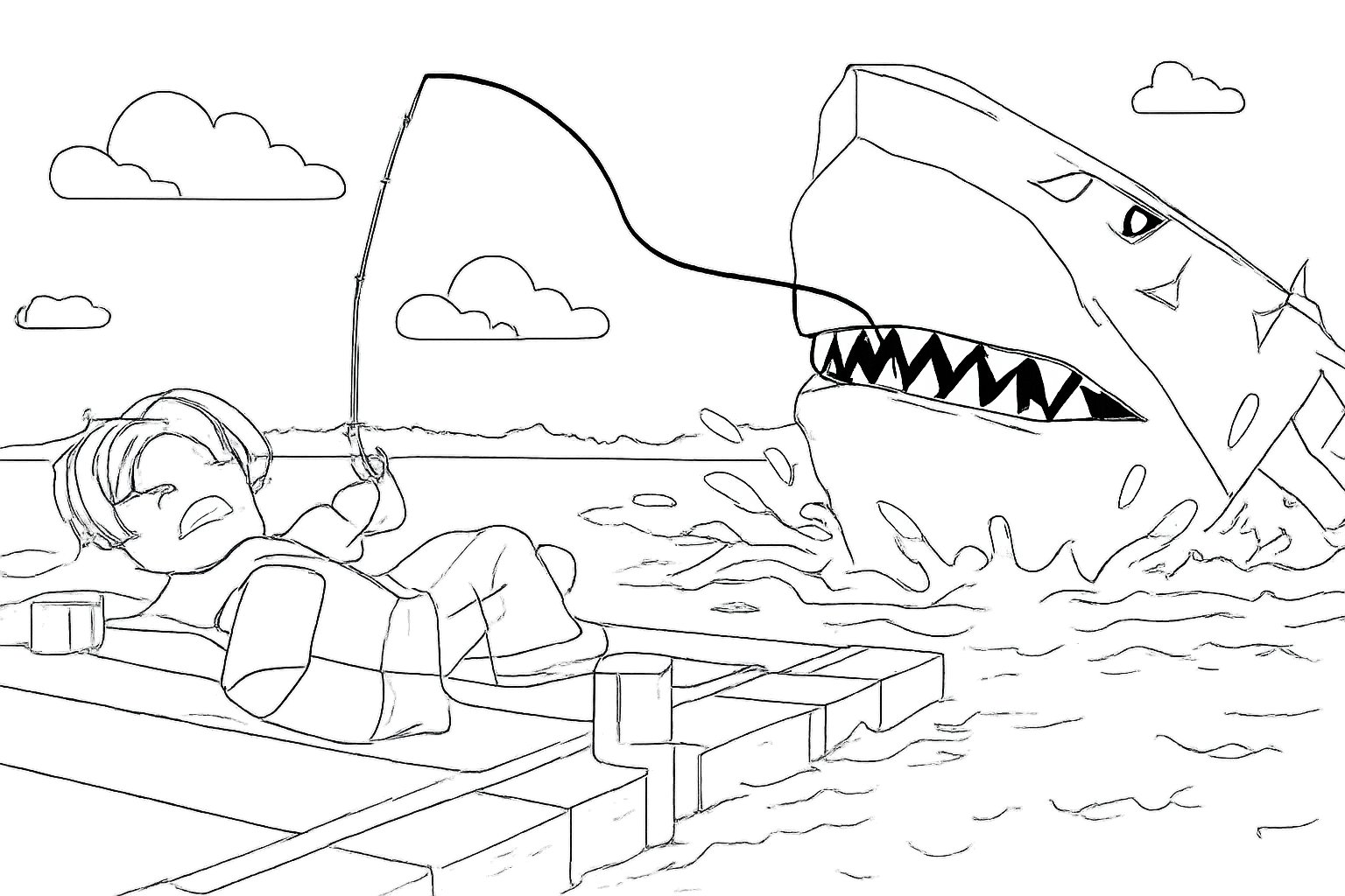 Fish It! coloring page line art