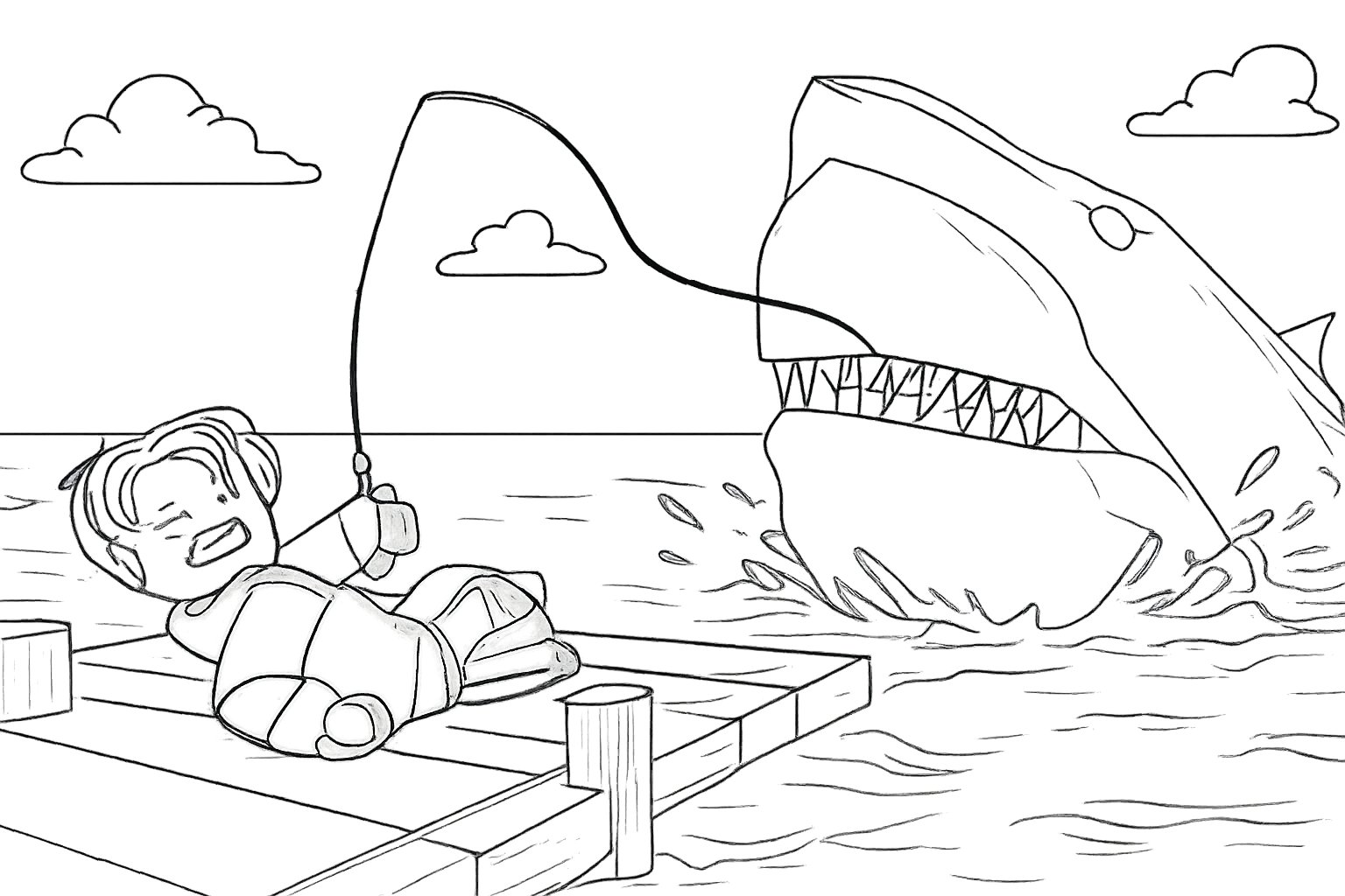 Fish It! coloring page line art