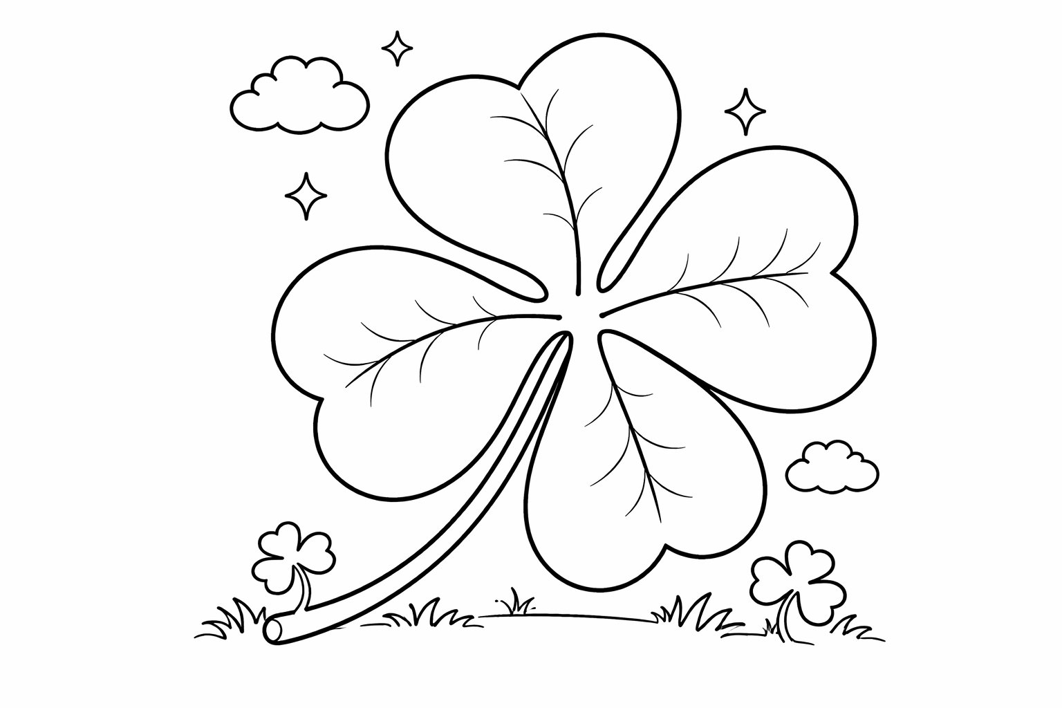 Coloriage st patrick's day dessin au trait