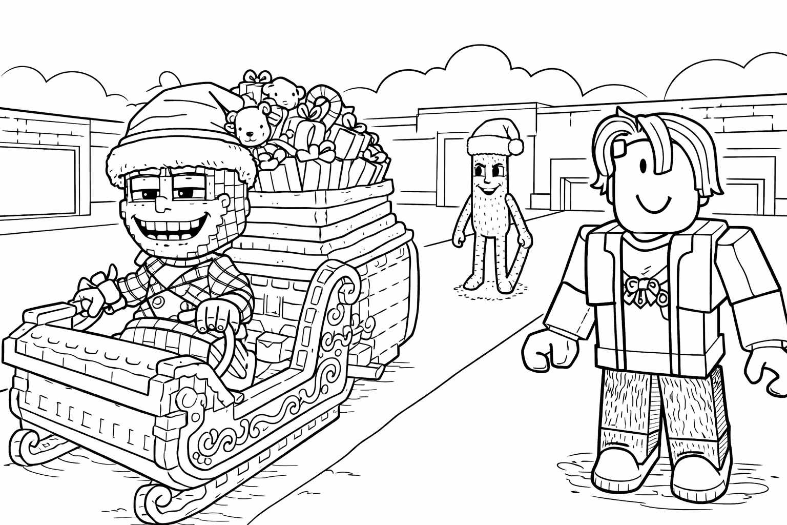 Steal a Brainrot Roblox coloring page line art