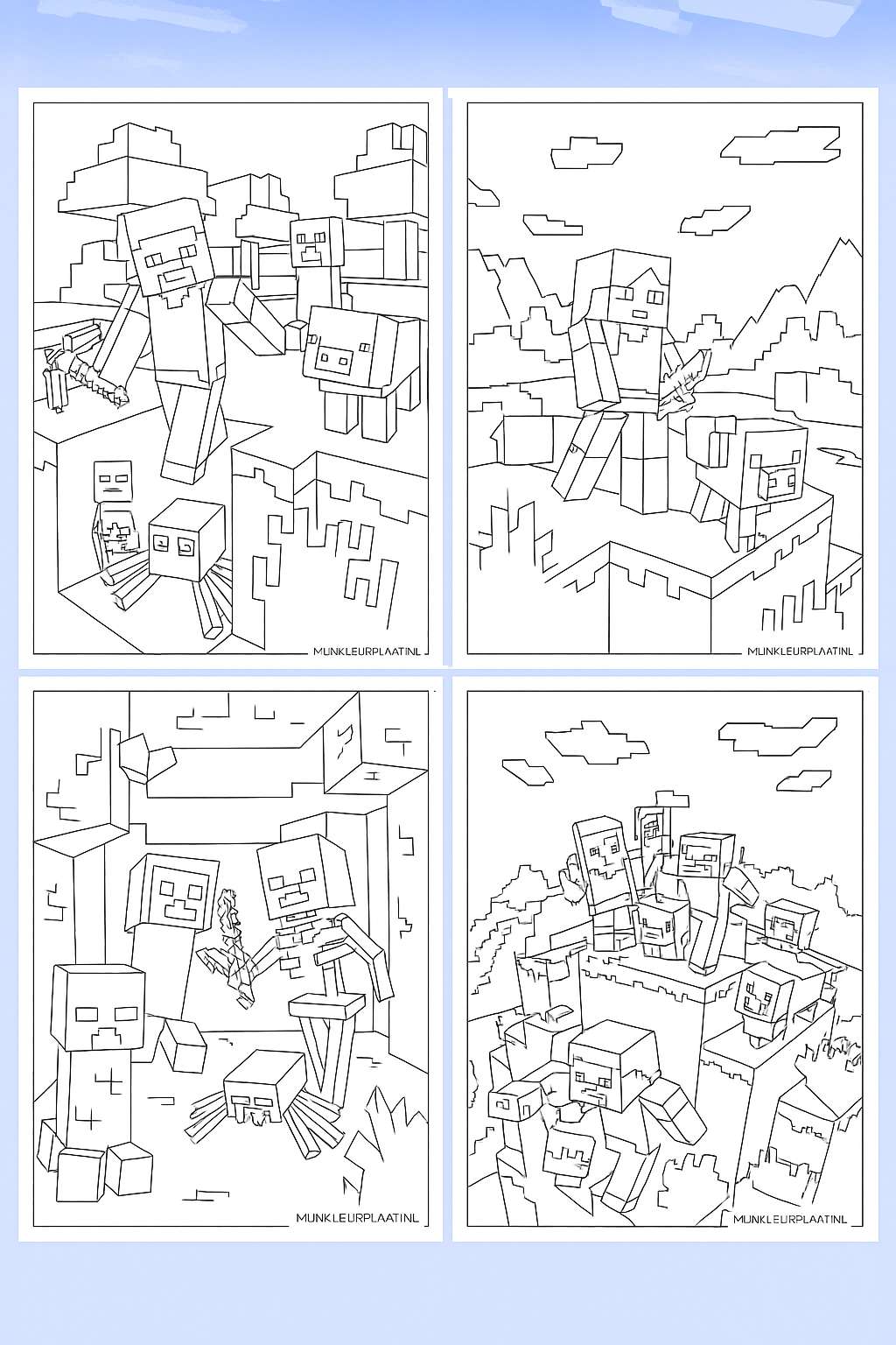Minecraft Variant 2 coloring page for children