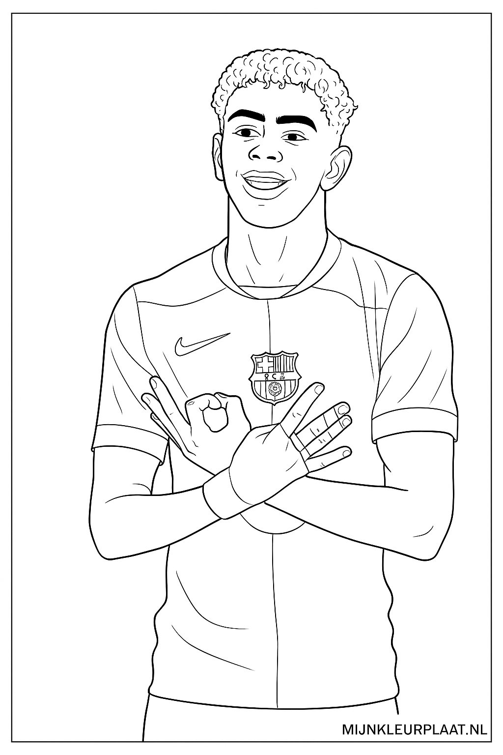 Lamine Yamal Variant 3 coloring page for children
