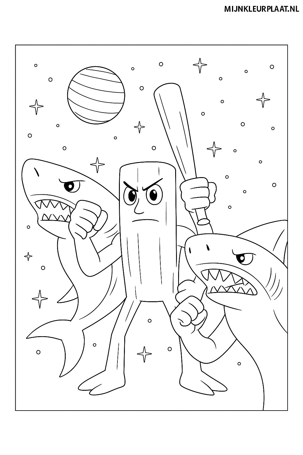 Brainrot Variant 1 coloring page for children