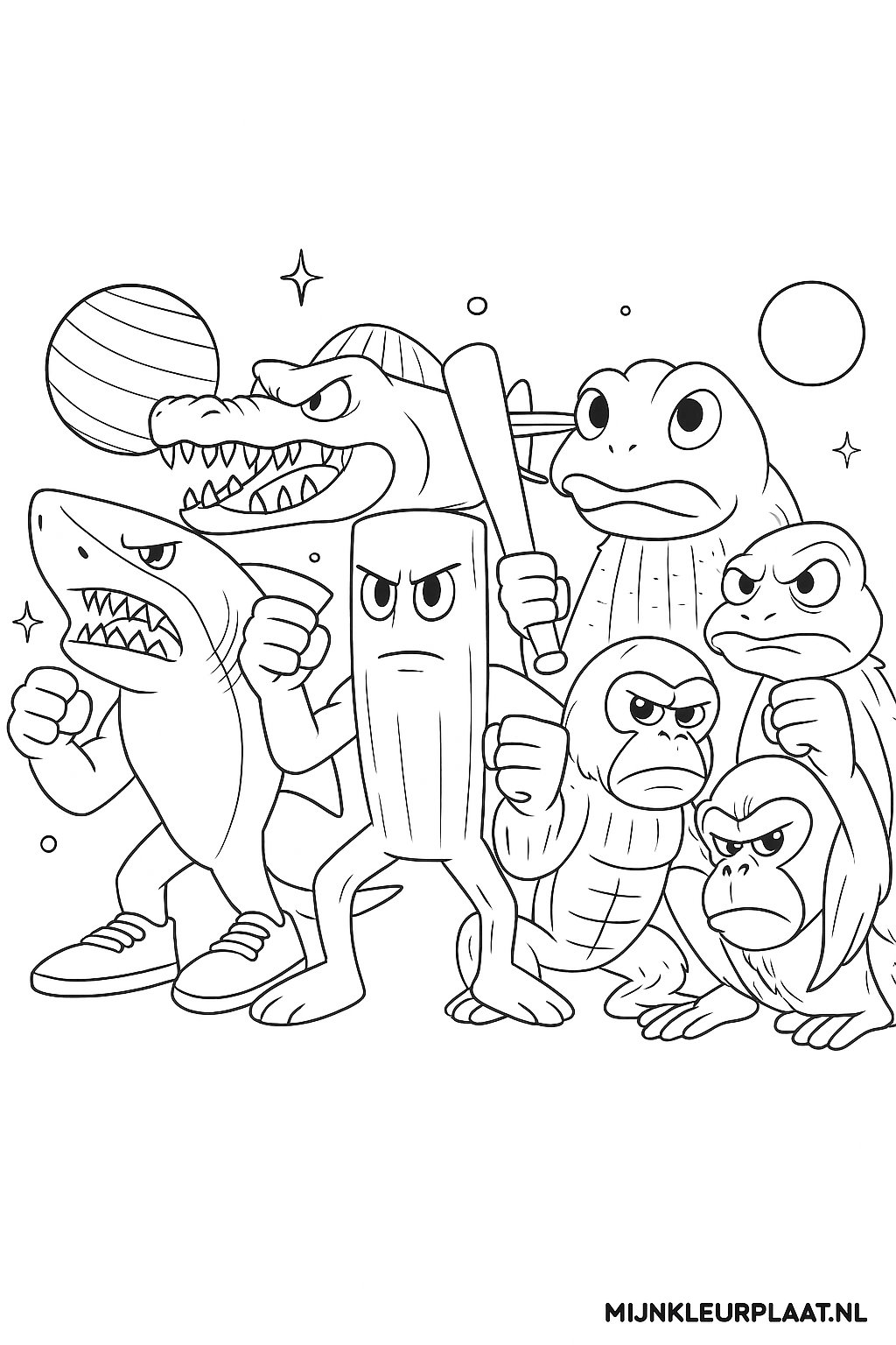 Brainrot Variant 2 coloring page for children