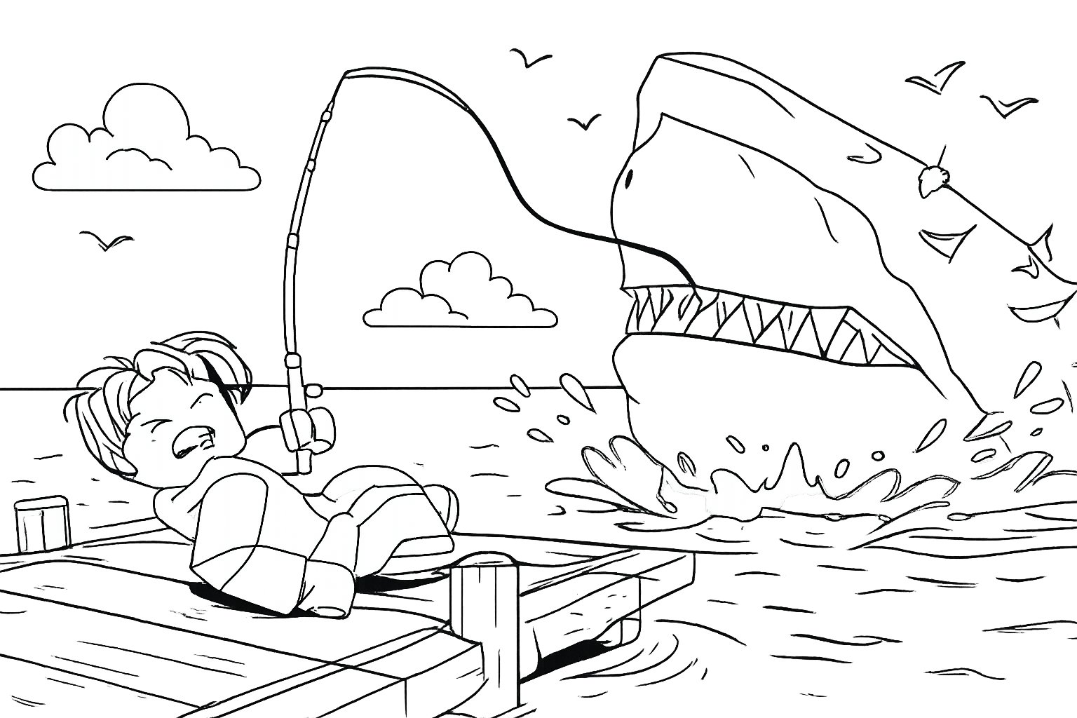 Fish It! coloring page line art
