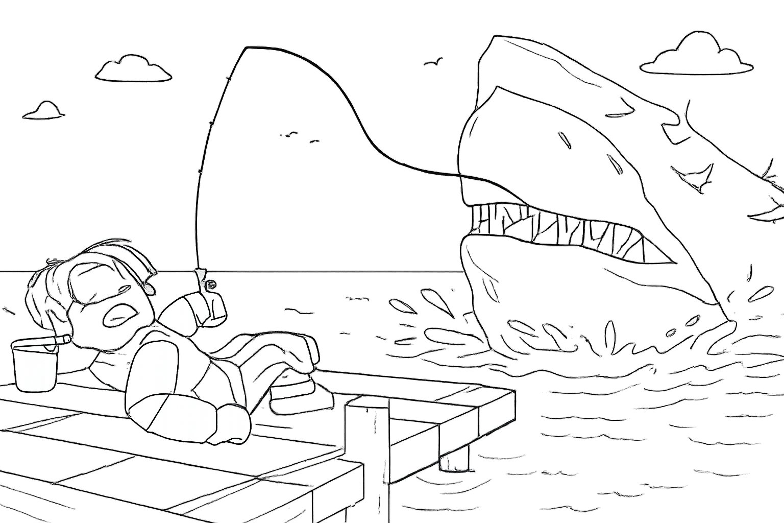 Fish It! kleurplaten voorbeeld