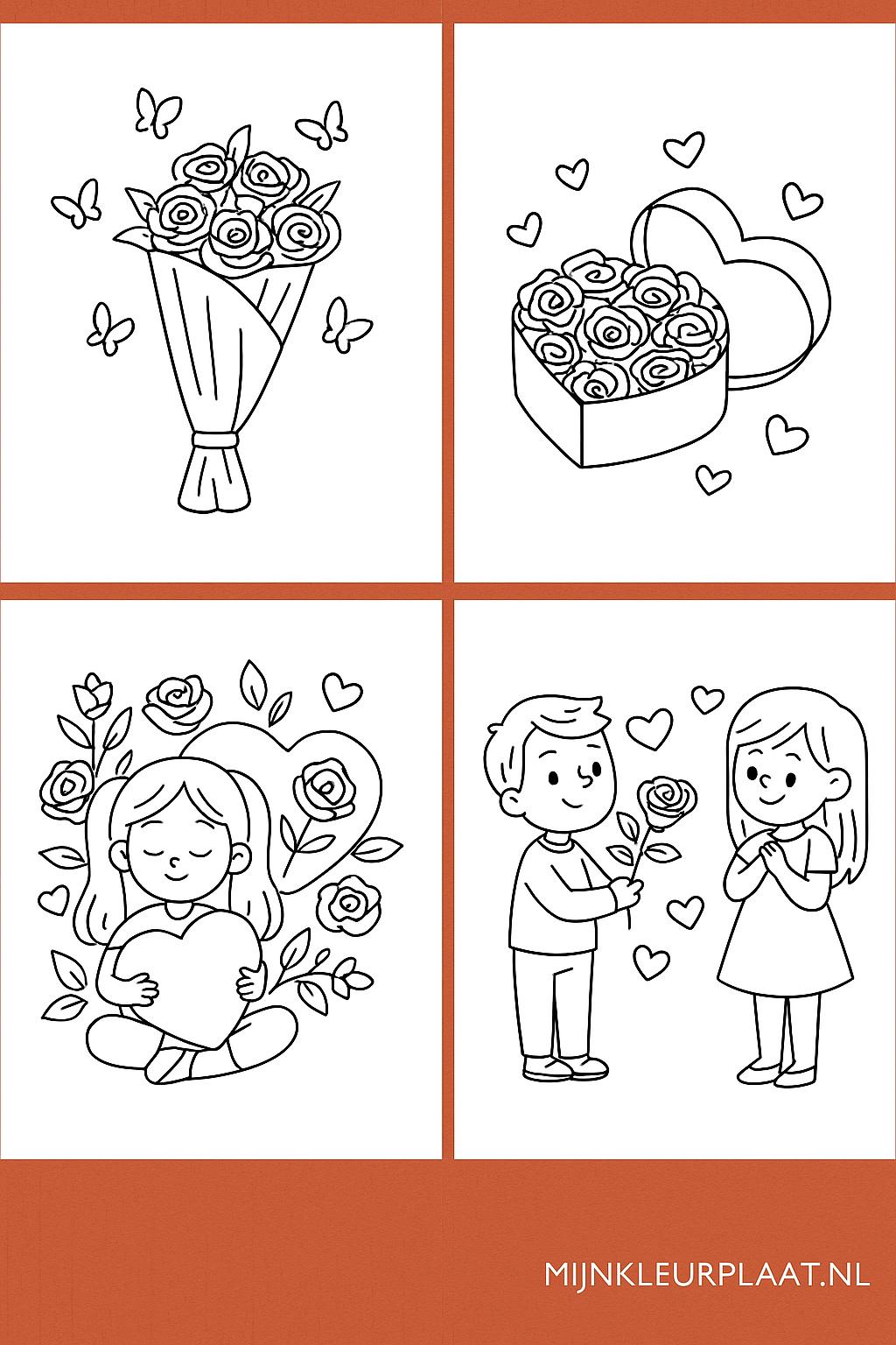 Valentijnsdag Variant 4 coloring page for children