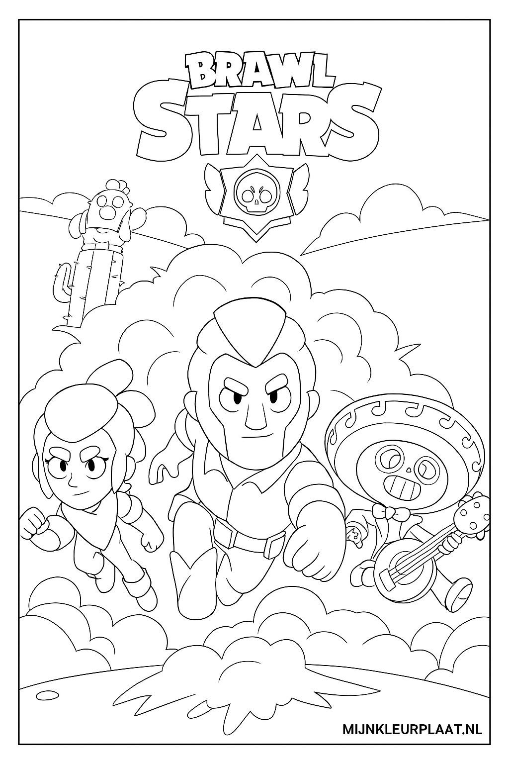 Brawl Stars Variant 3 coloring page for children