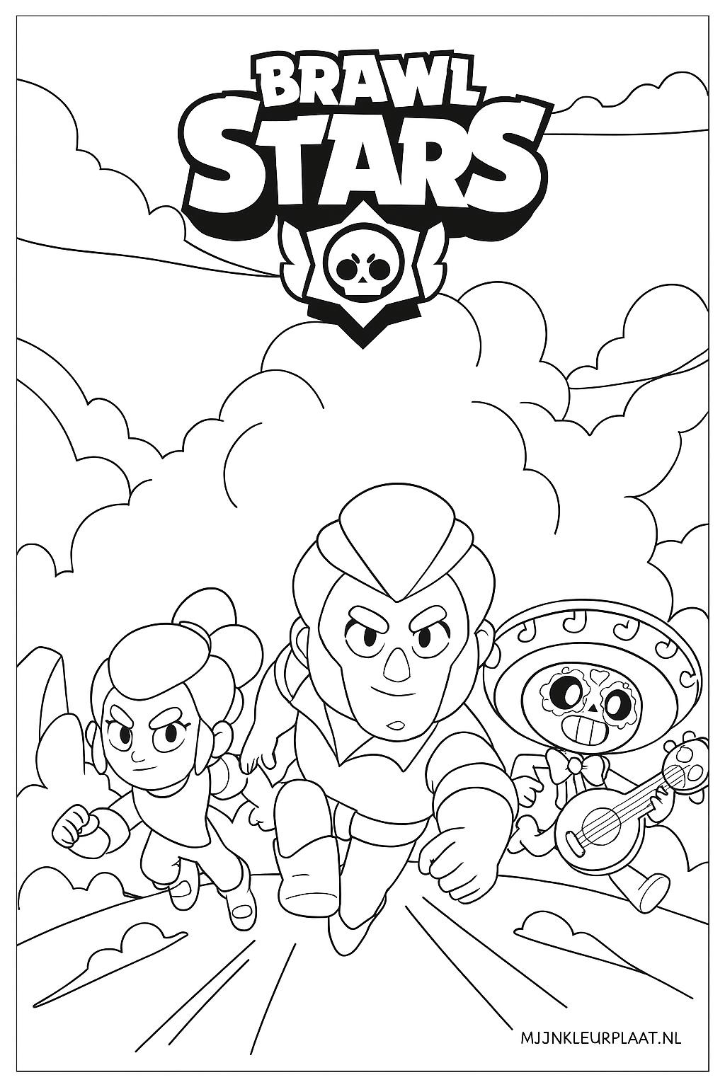 Brawl Stars Variant 4 coloring page for children