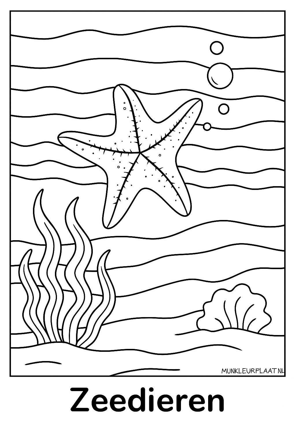 Zeedieren Variant 2 coloring page for children