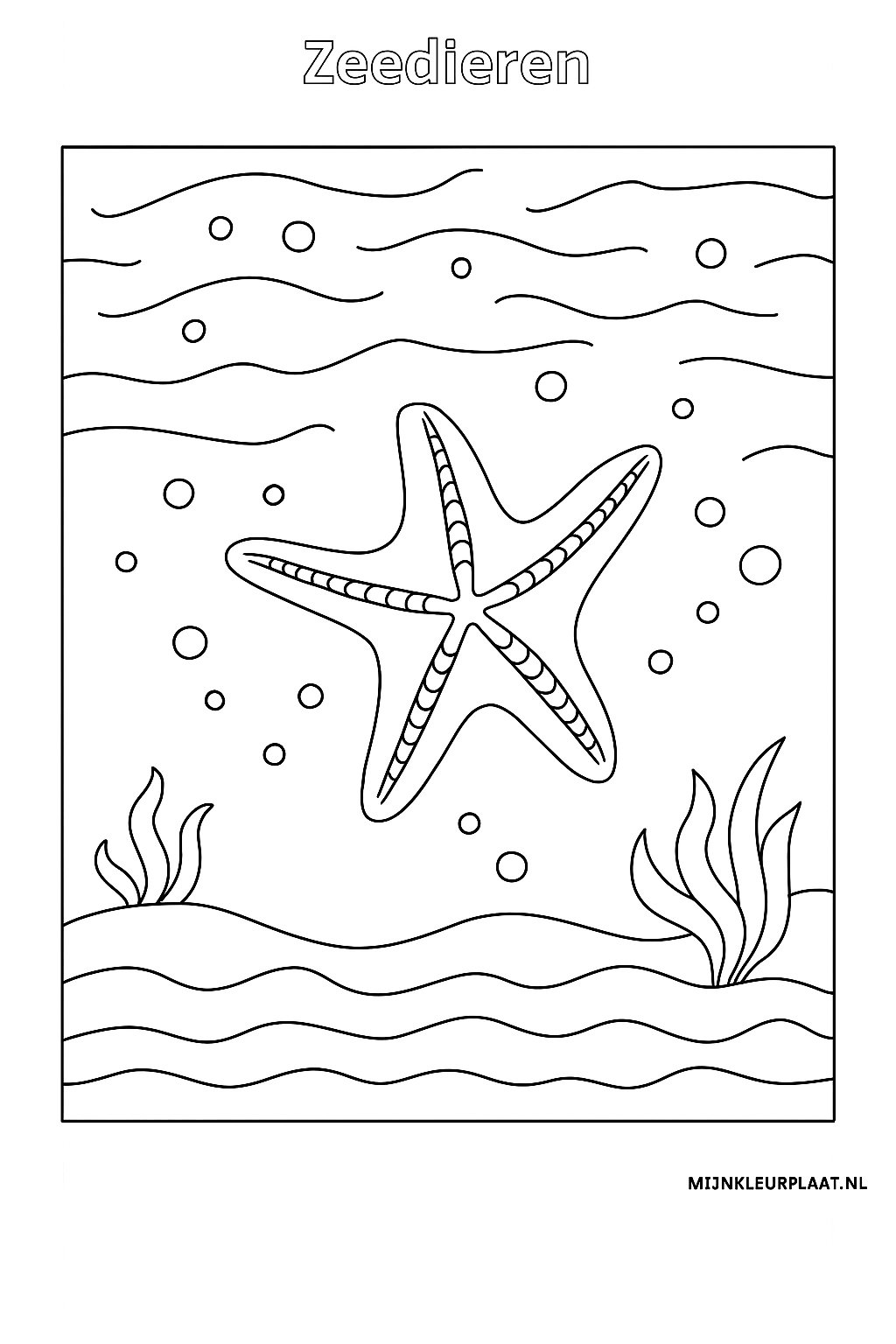 Zeedieren Variant 3 coloring page for children