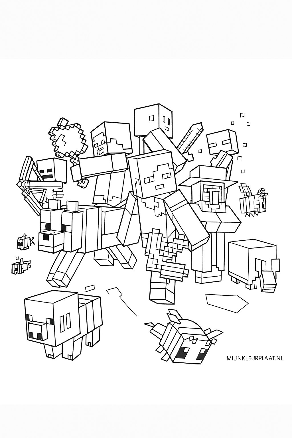 Minecraft Variant 1 coloring page for children