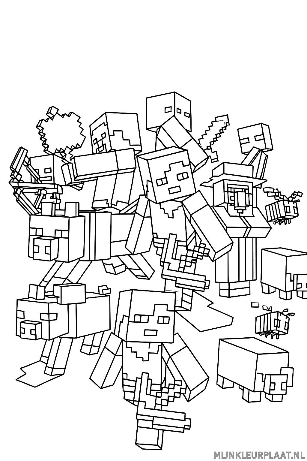 Minecraft Variant 2 coloring page for children