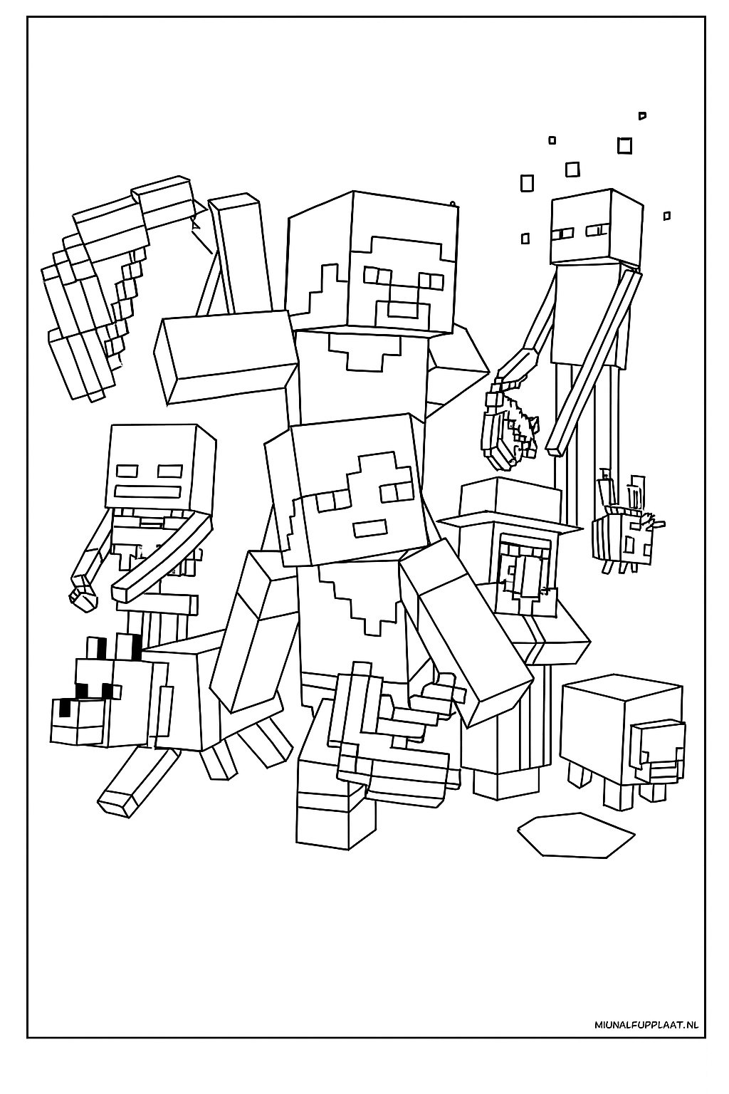 Minecraft Variant 4 coloring page for children