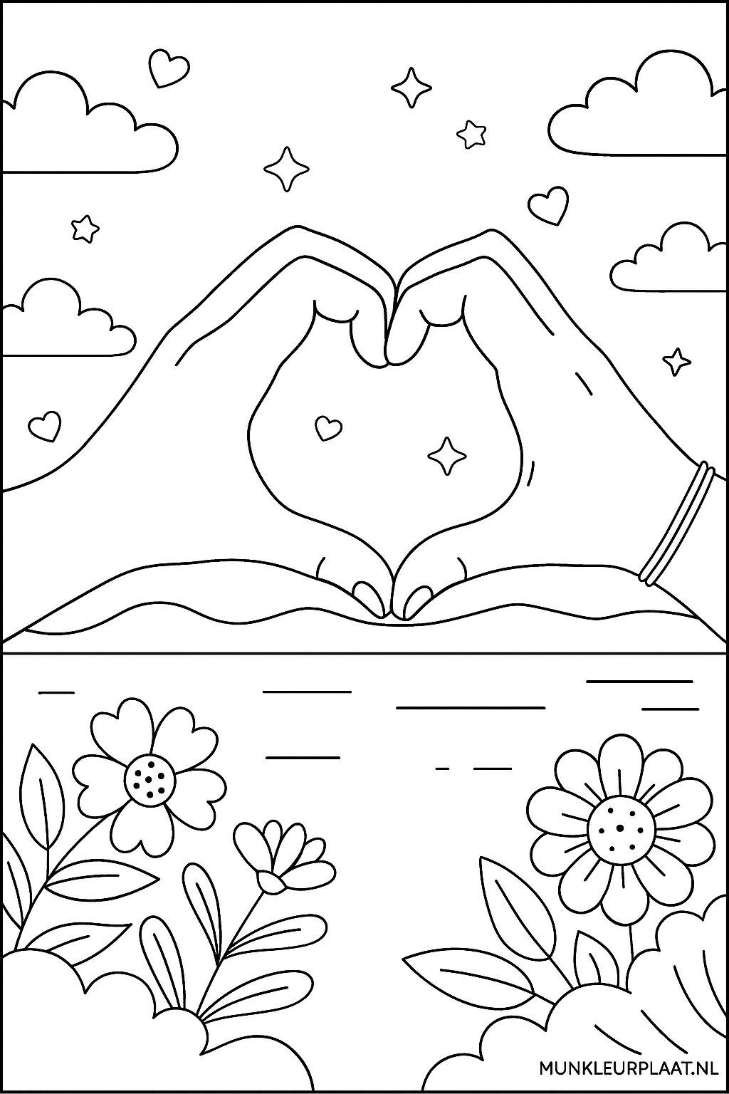 Valentijnsdag Variant 1 coloring page for children