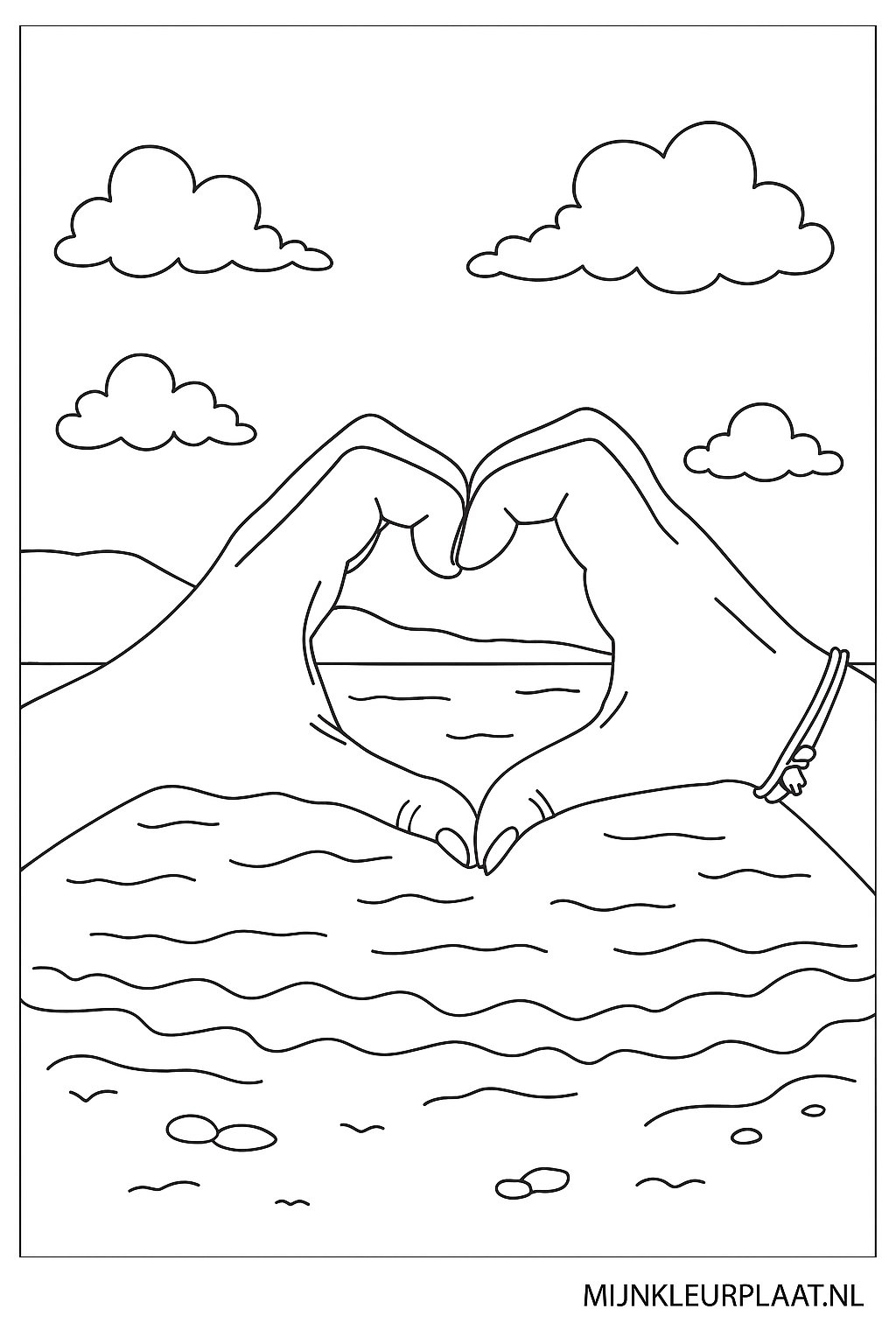 Valentijnsdag Variant 3 coloring page for children