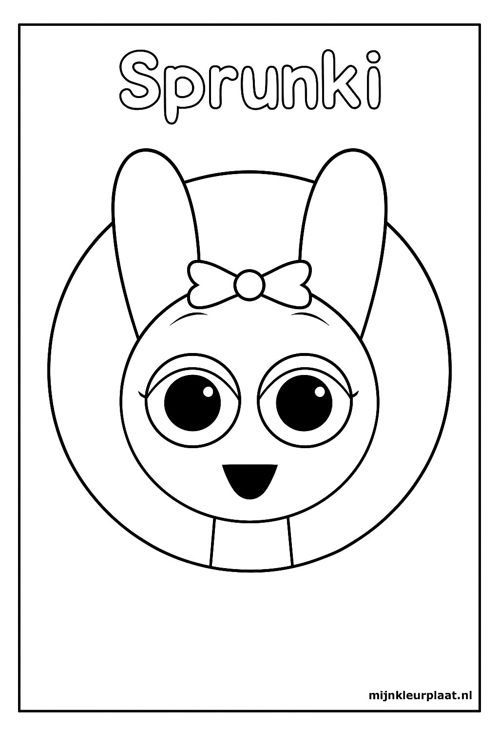 Sprunki Variant 1 coloring page for children
