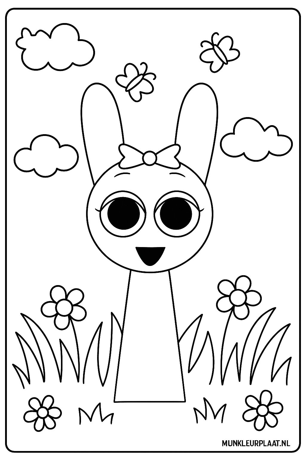 Sprunki Variant 3 coloring page for children