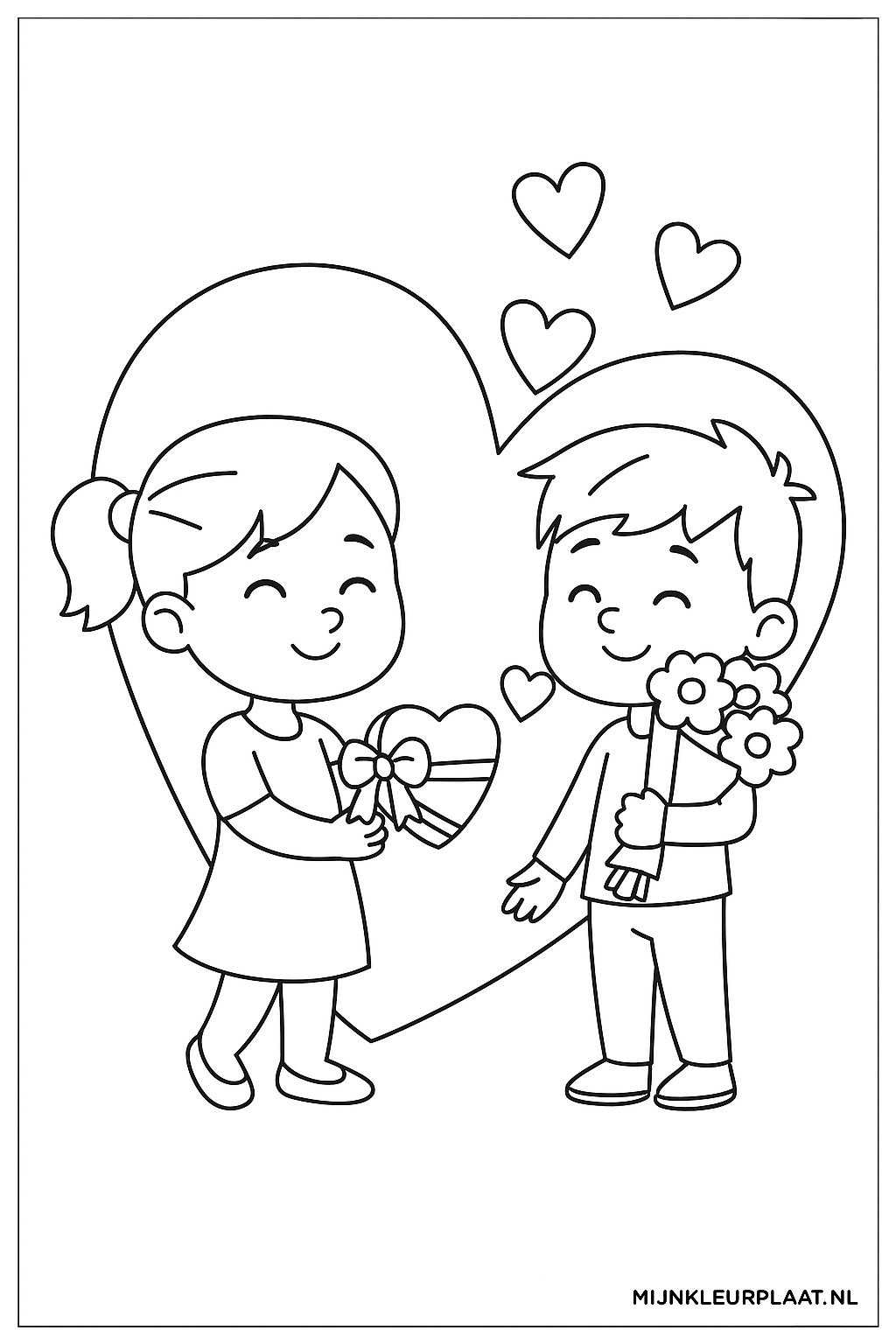 Valentijnsdag Variant 1 coloring page for children