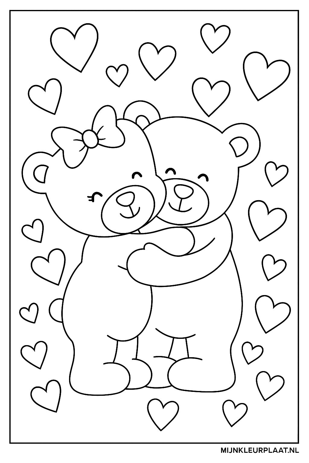 Valentijnsdag Variant 2 coloring page for children