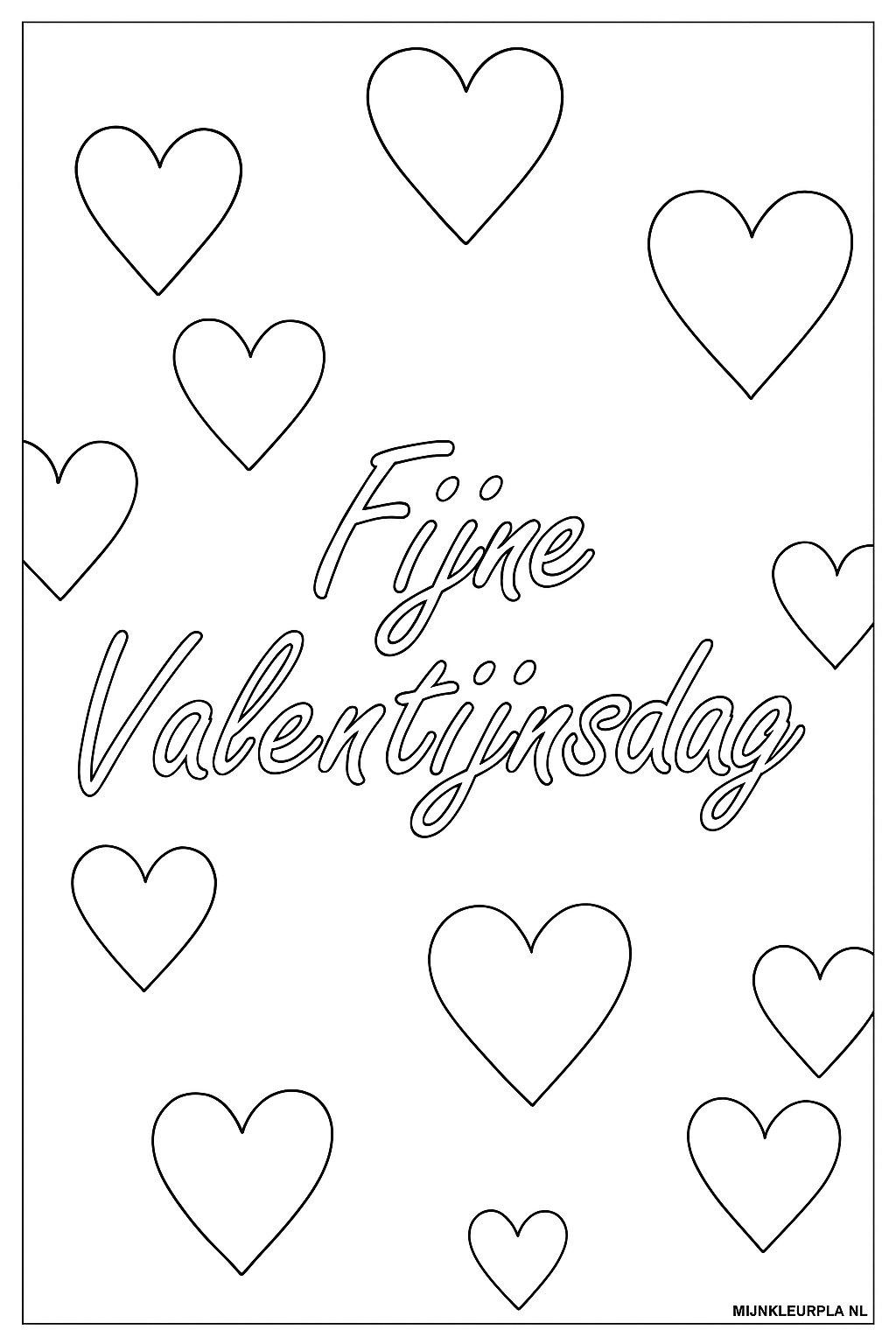 Valentijnsdag Variant 4 coloring page for children