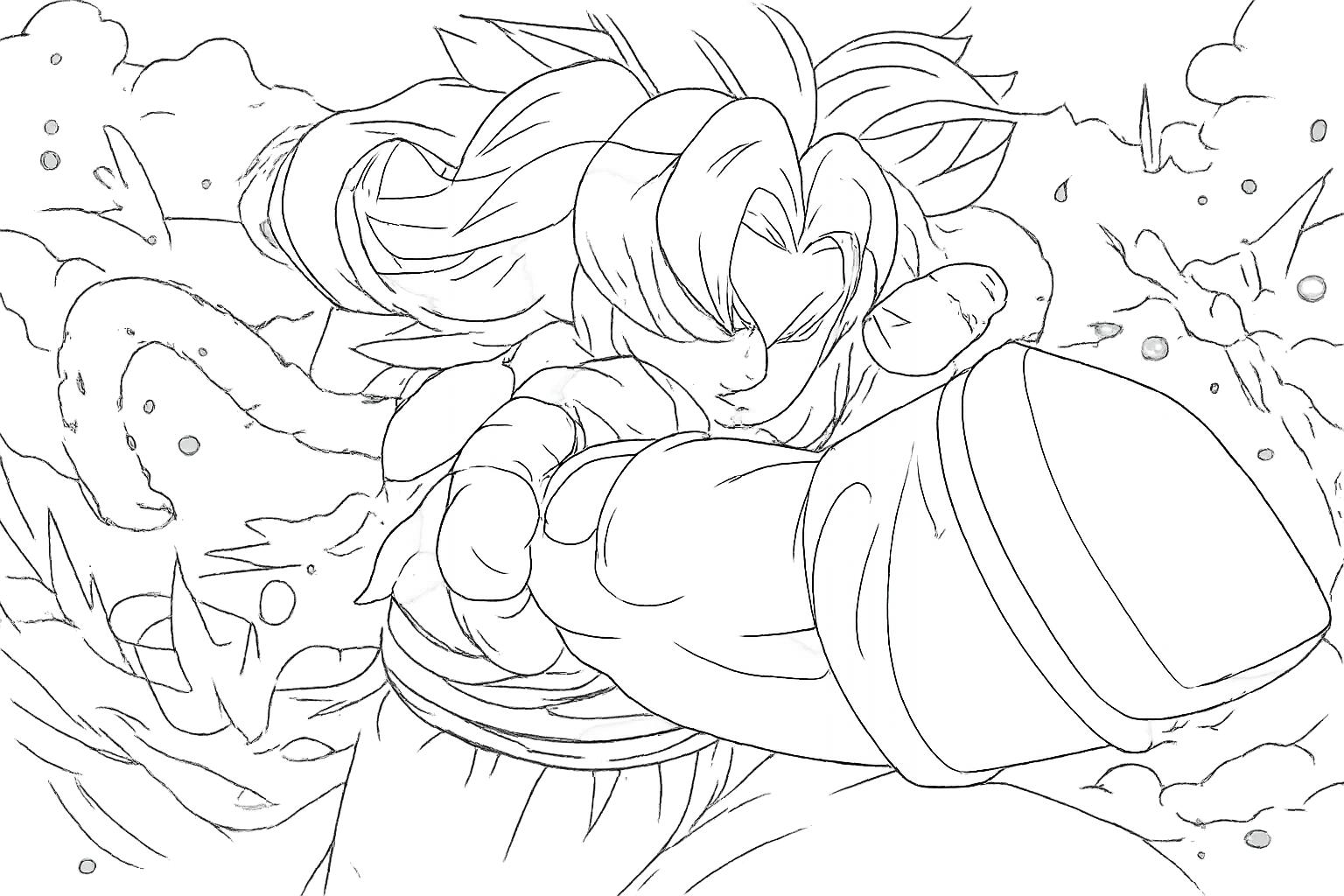 Dibujo para colorear Anime Vanguards Roblox line art