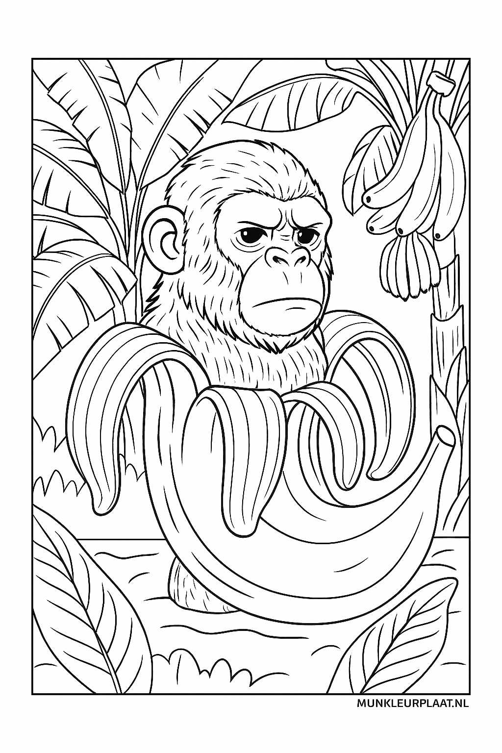 Chimpanzini Bananini Variant 2 coloring page for children