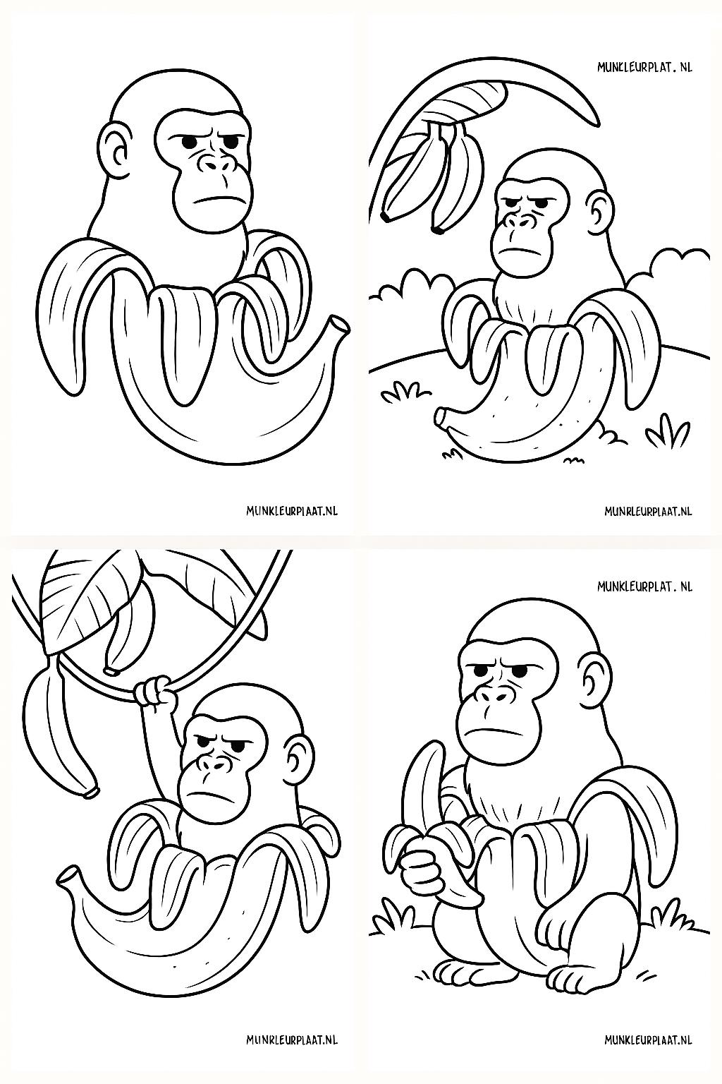 Chimpanzini Bananini Variant 4 coloring page for children