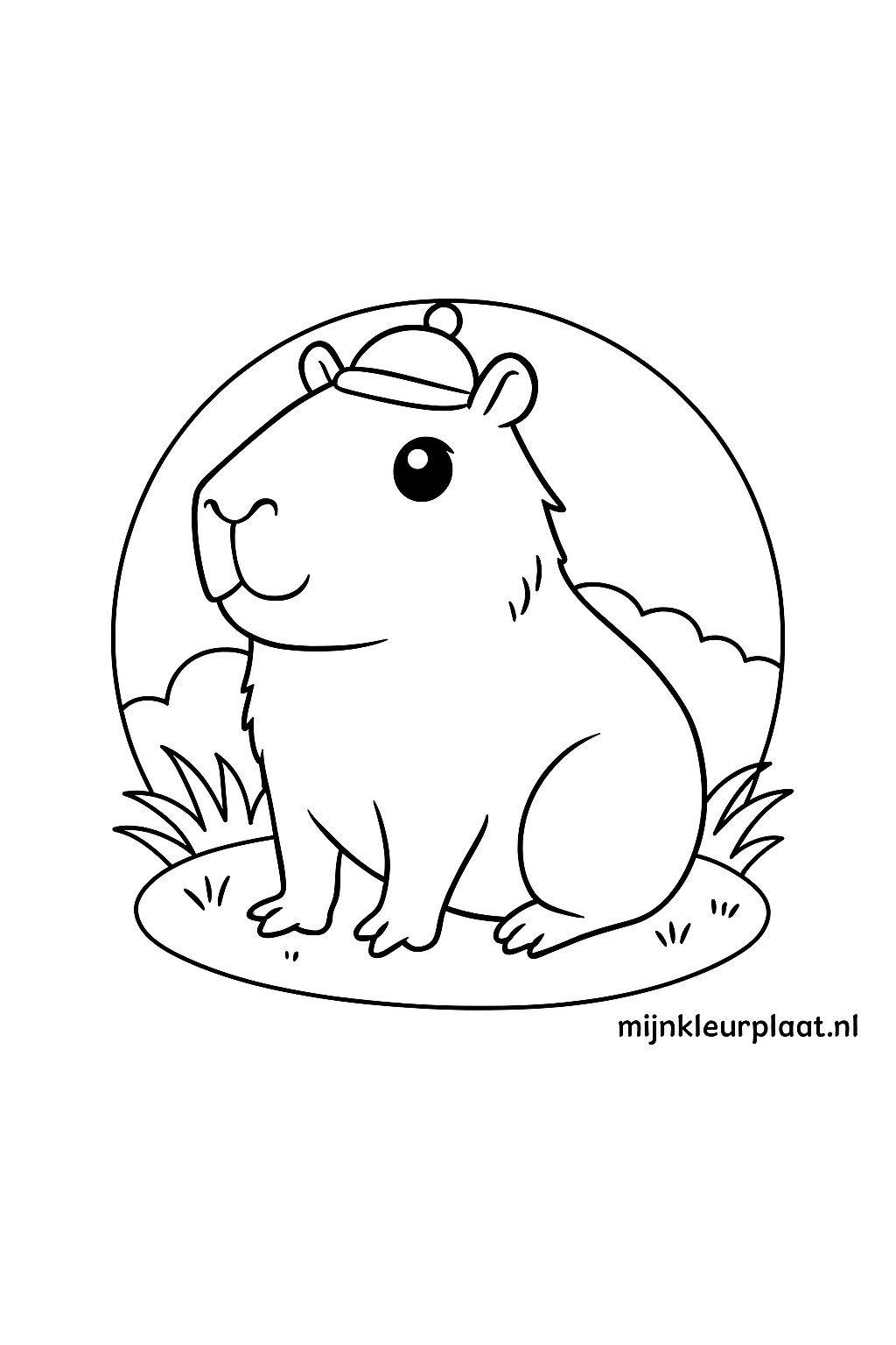 Capybara Variant 2 coloring page for children