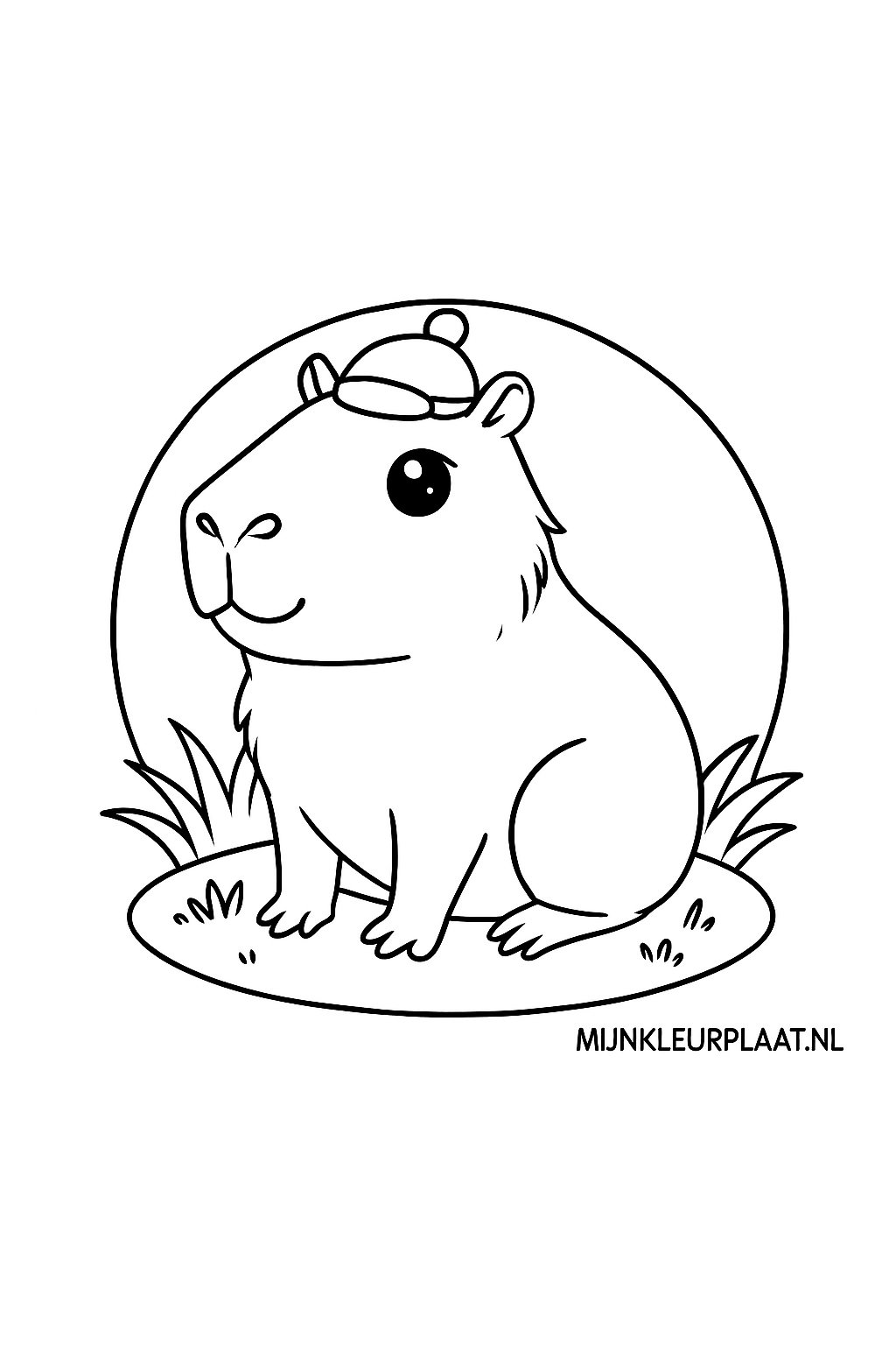 Capybara Variant 3 coloring page for children