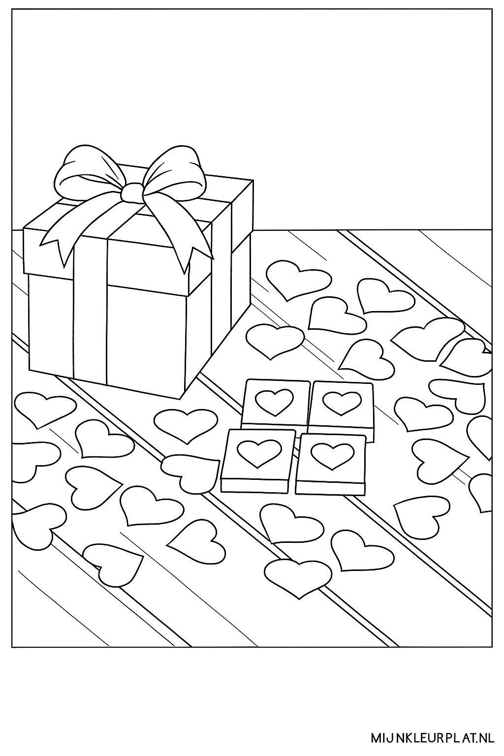 Valentijnsdag Variant 2 coloring page for children