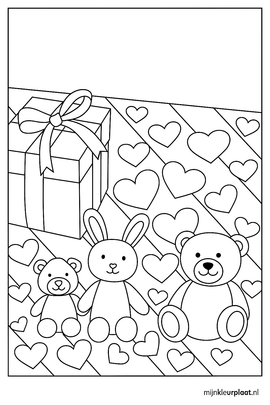 Valentijnsdag Variant 3 coloring page for children