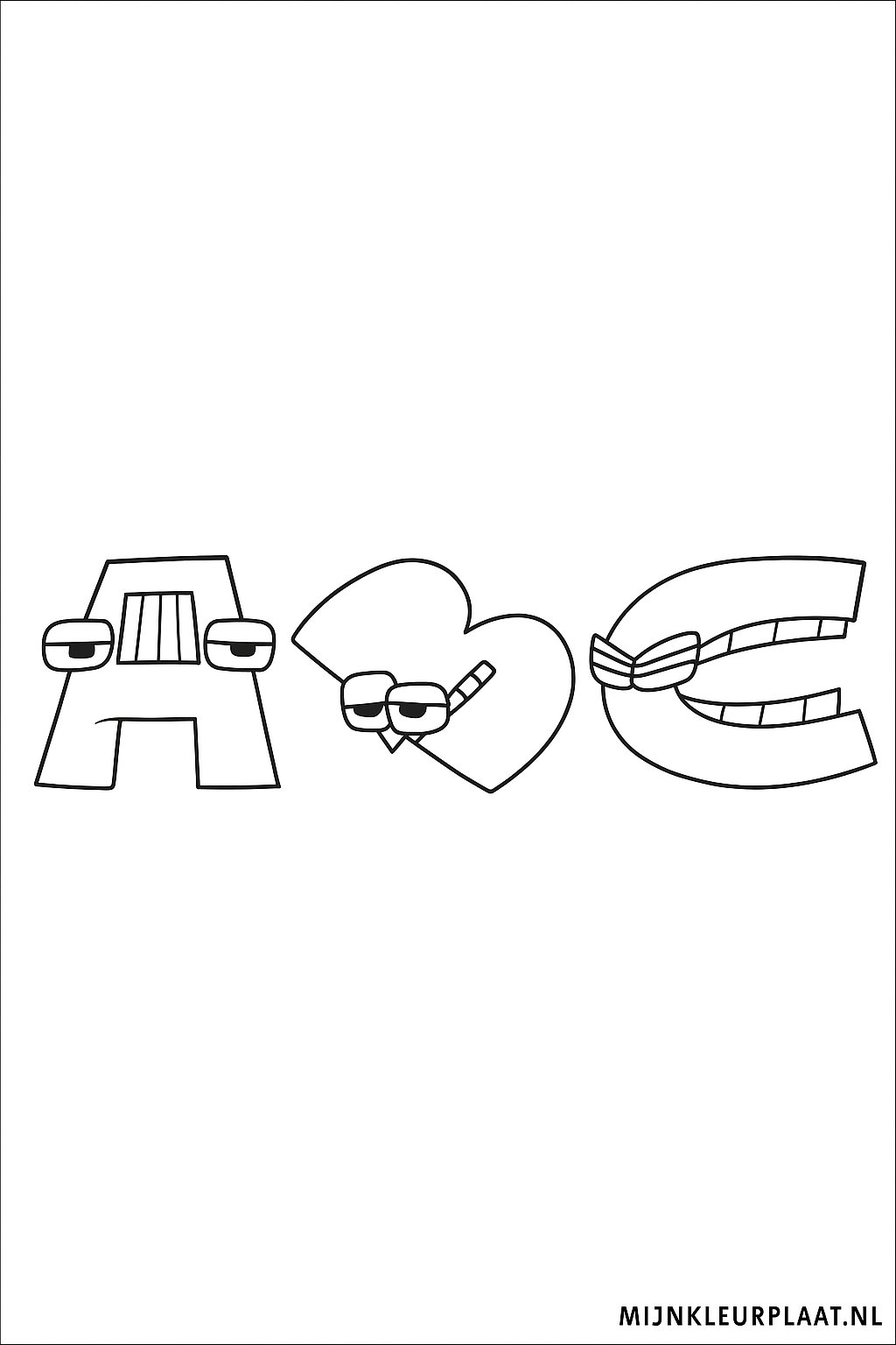 Alphabet Lore Variant 2 coloring page for children