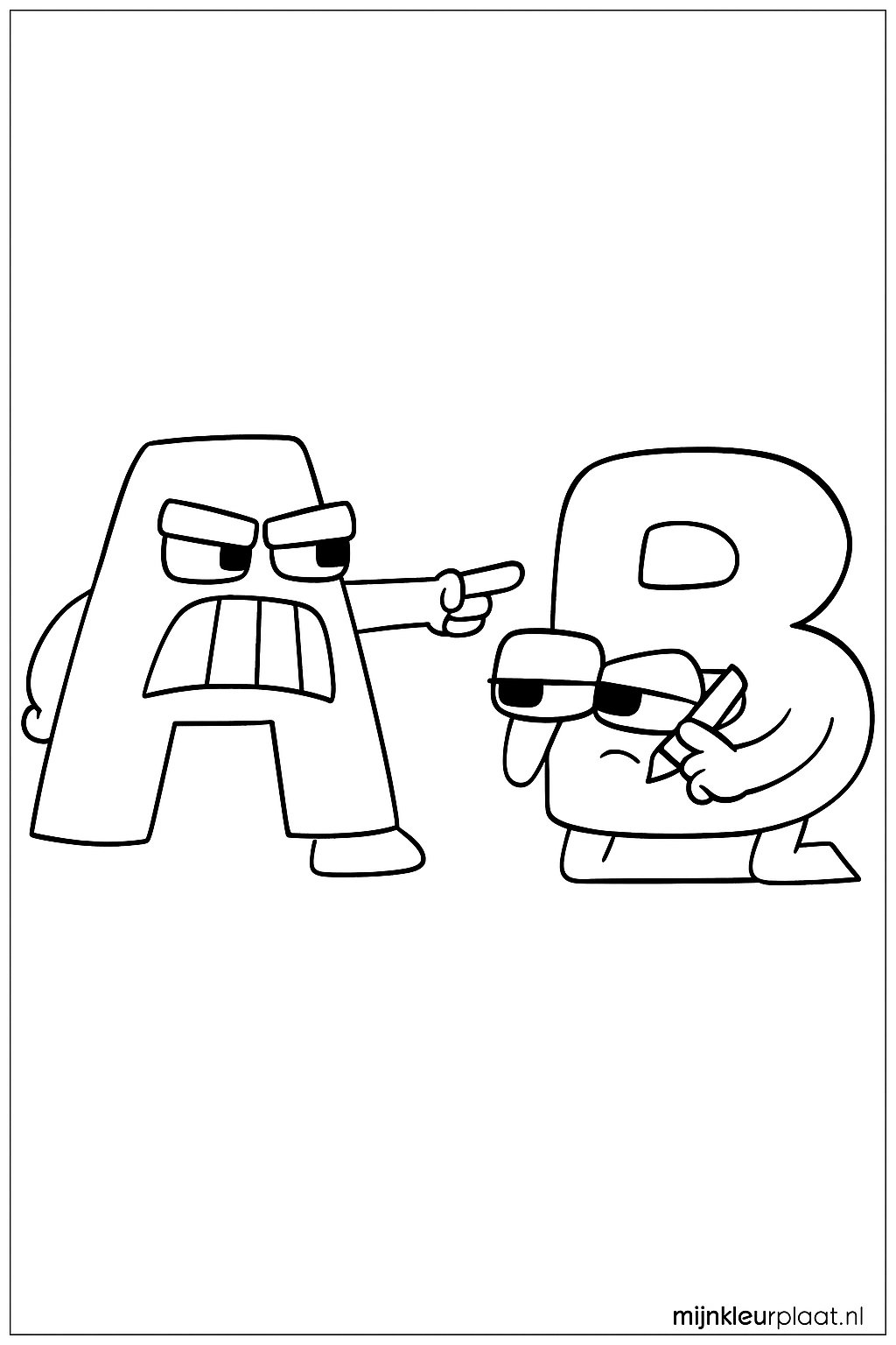 Alphabet Lore Variant 3 coloring page for children