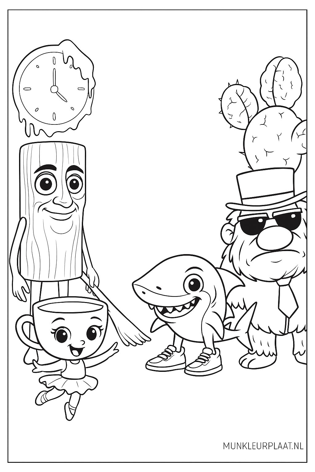 Brainrot Variant 2 coloring page for children