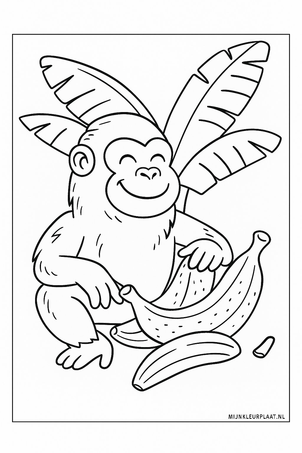 Chimpanzini Bananini Variant 1 coloring page for children