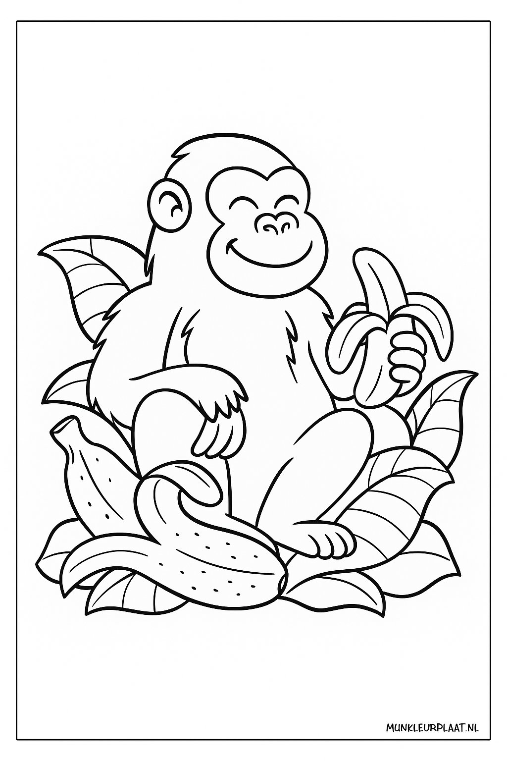 Chimpanzini Bananini Variant 2 coloring page for children