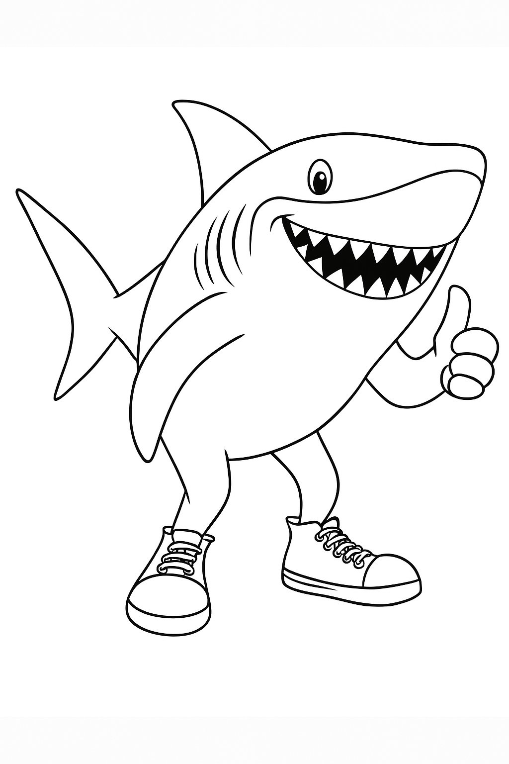 Tralalero Tralala Variant 1 coloring page for children