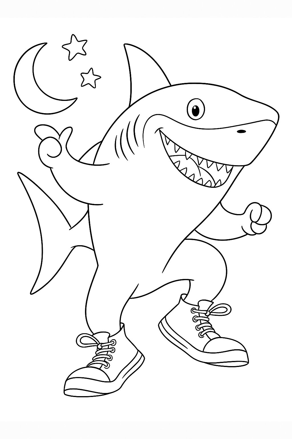 Tralalero Tralala Variant 3 coloring page for children