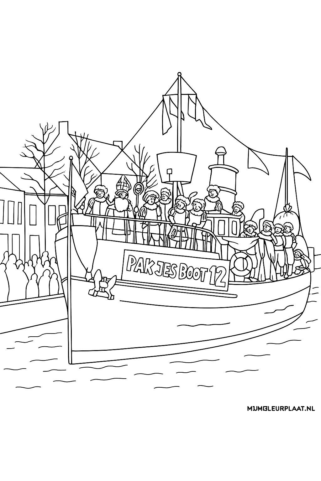 Sinterklaas Variant 2 coloring page for children