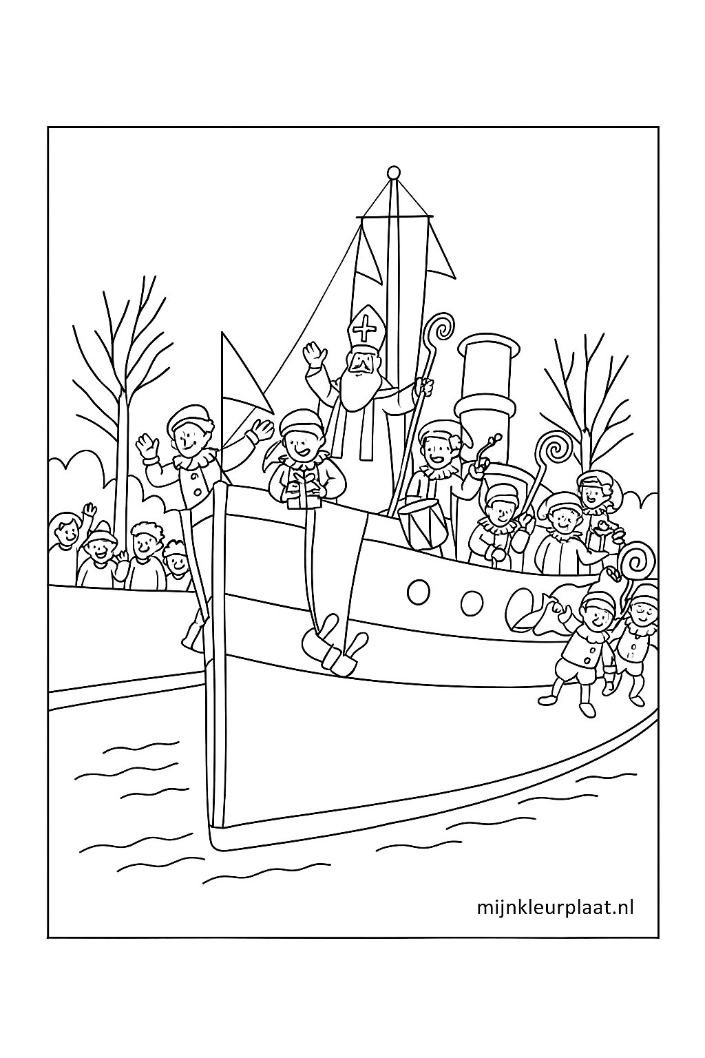 Sinterklaas Variant 4 coloring page for children