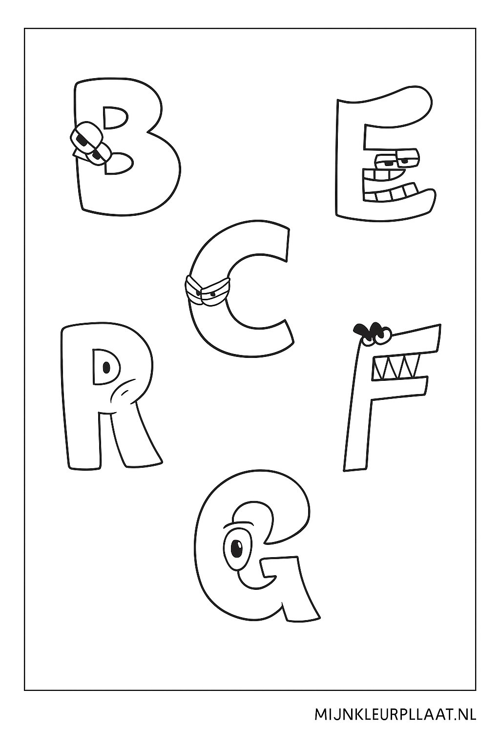 Alphabet Lore Variant 2 coloring page for children