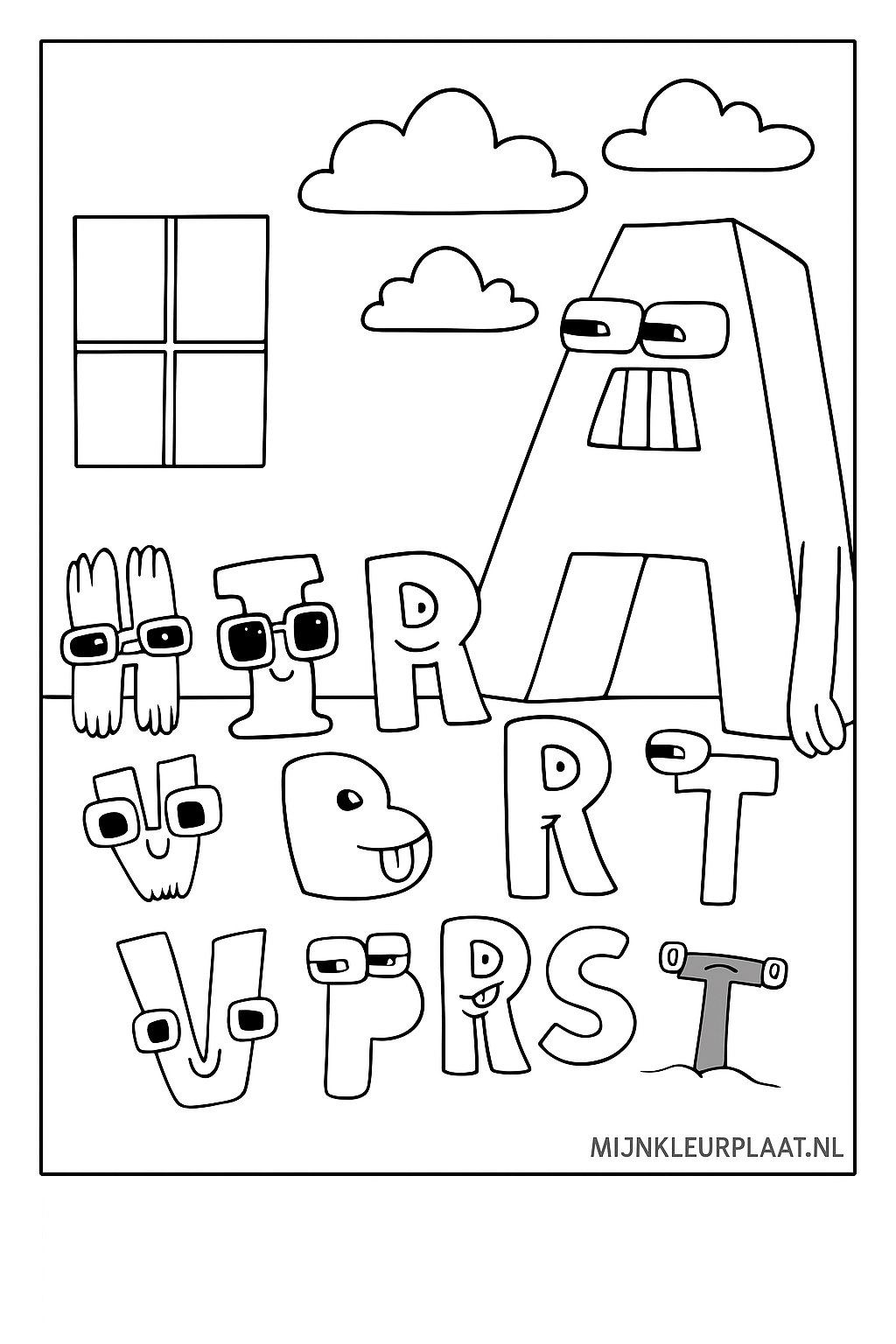 Alphabet Lore Variant 3 coloring page for children