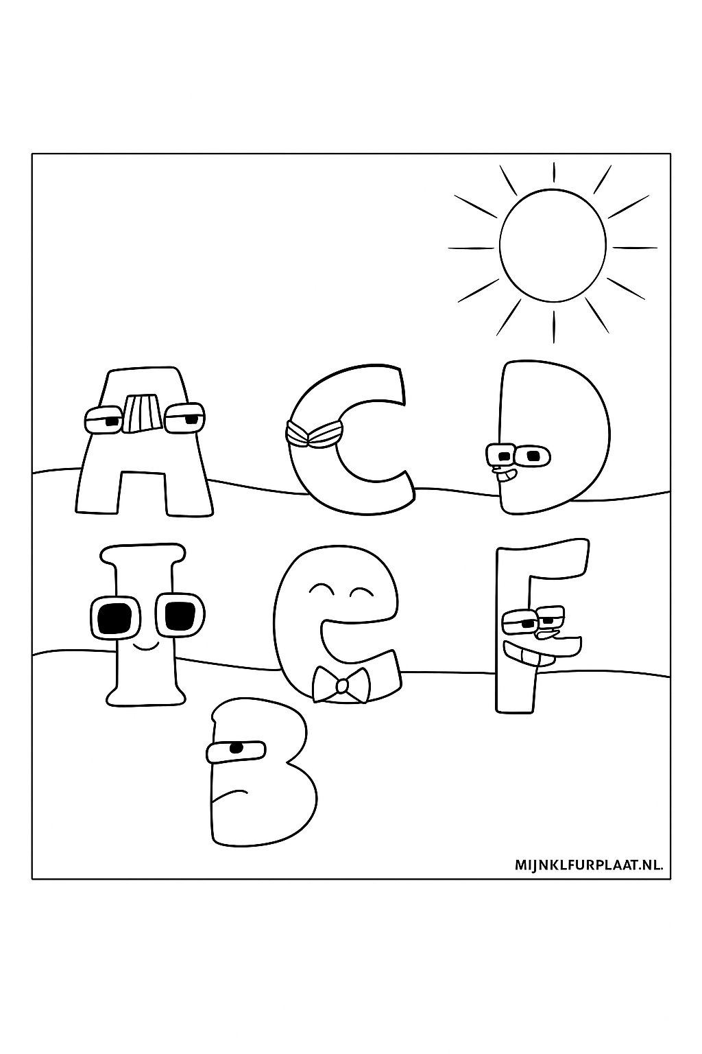 Alphabet Lore Variant 4 coloring page for children
