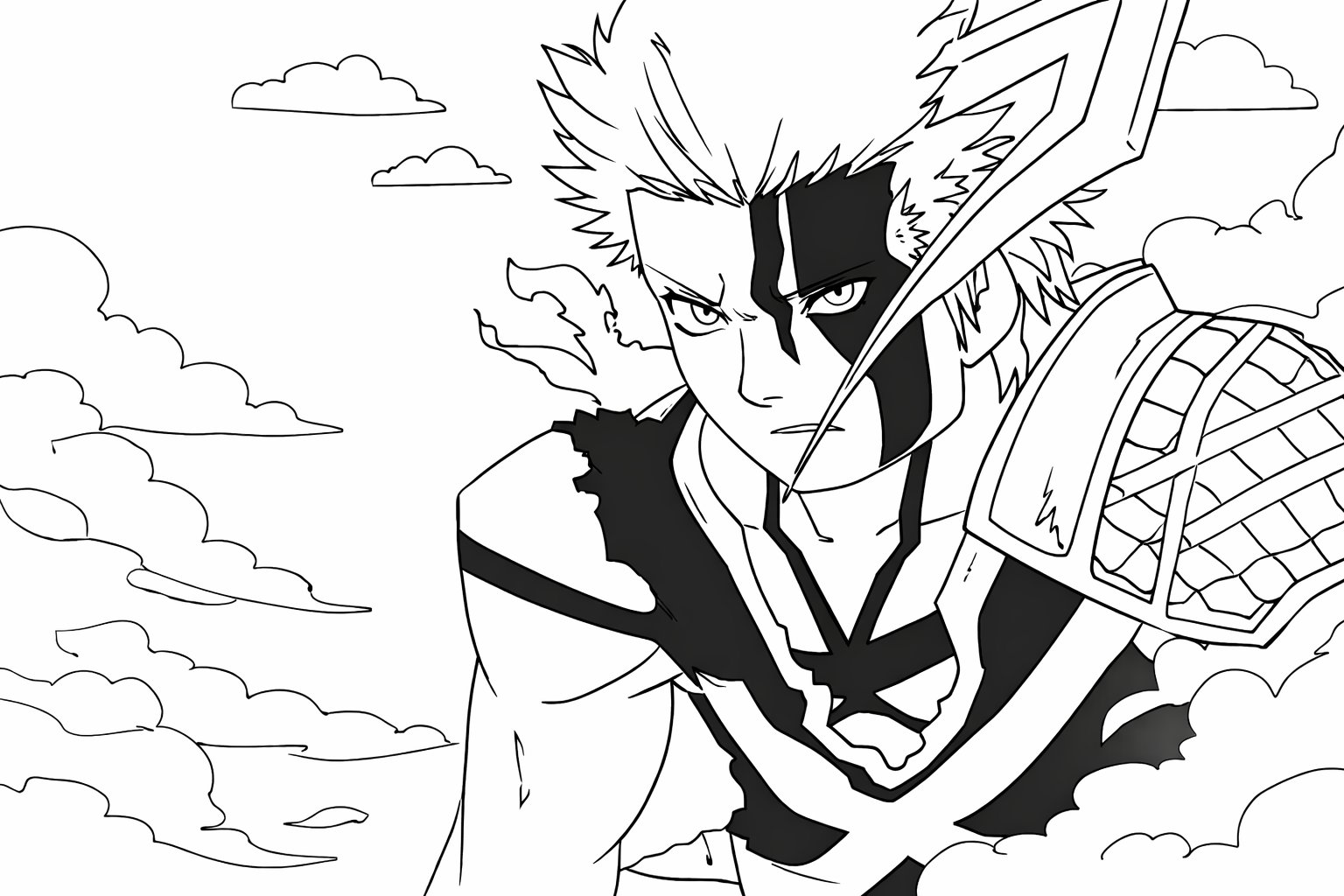 Dibujo para colorear Anime Vanguards line art