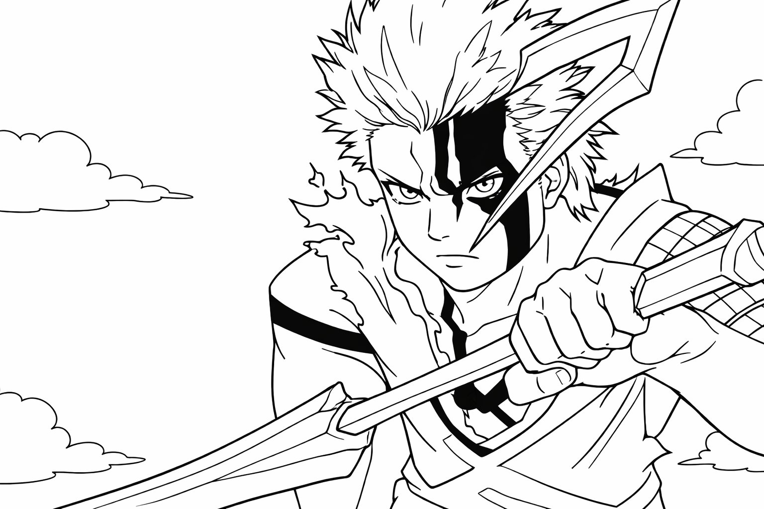 Dibujo para colorear Anime Vanguards line art