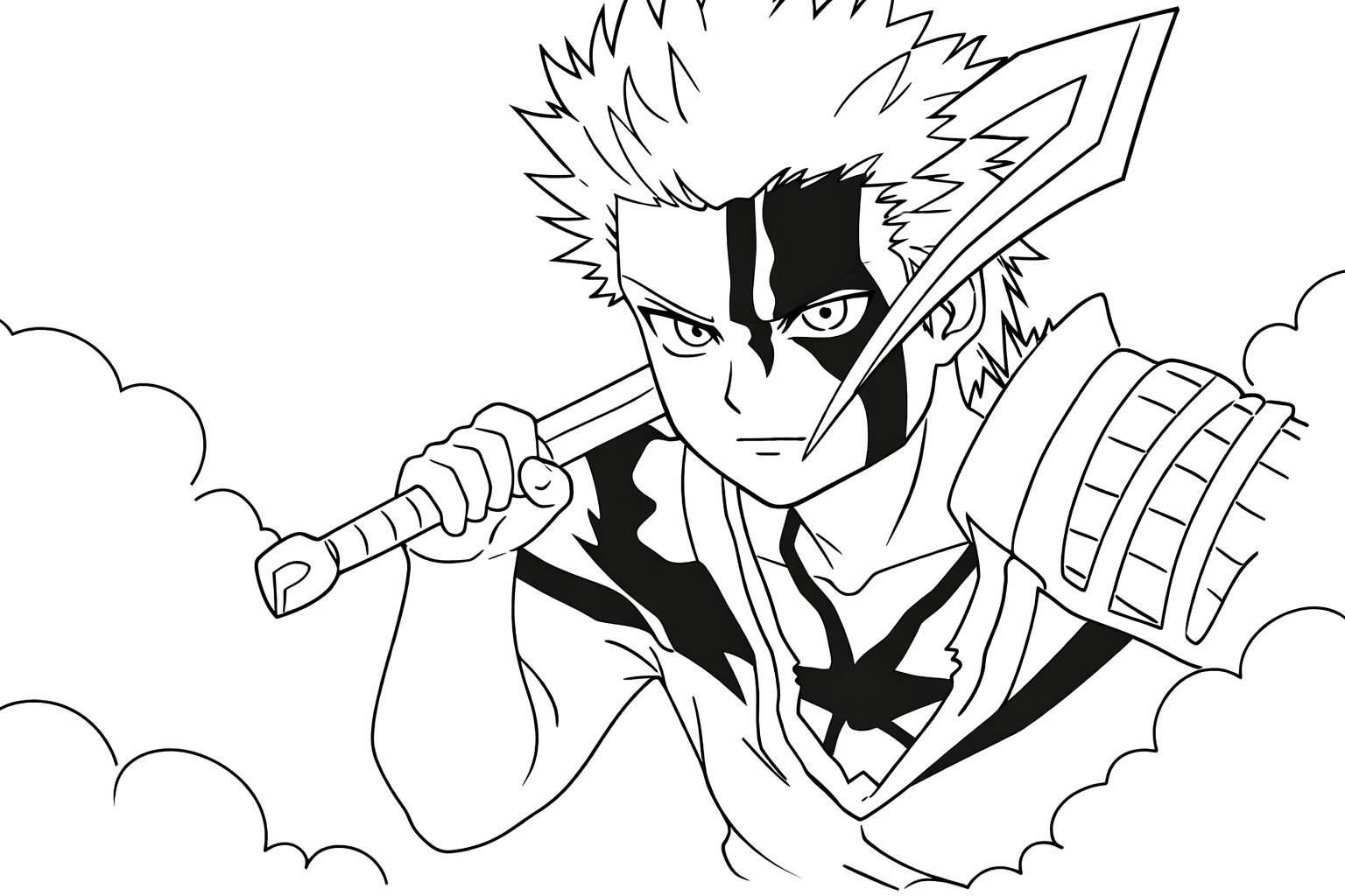 Dibujo para colorear Anime Vanguards line art