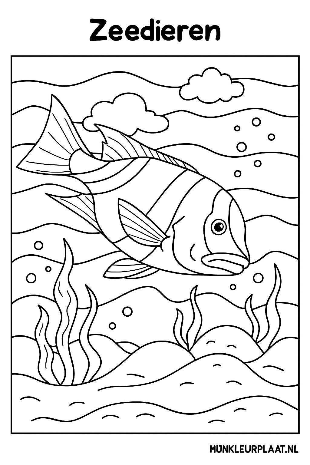 Zeedieren Variant 1 coloring page for children