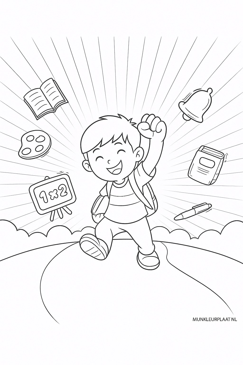Back To School Variant 3 coloring page for children