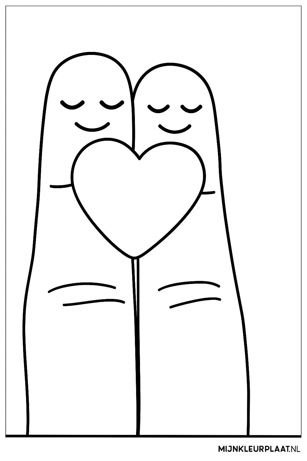 Valentijnsdag Variant 1 coloring page for children